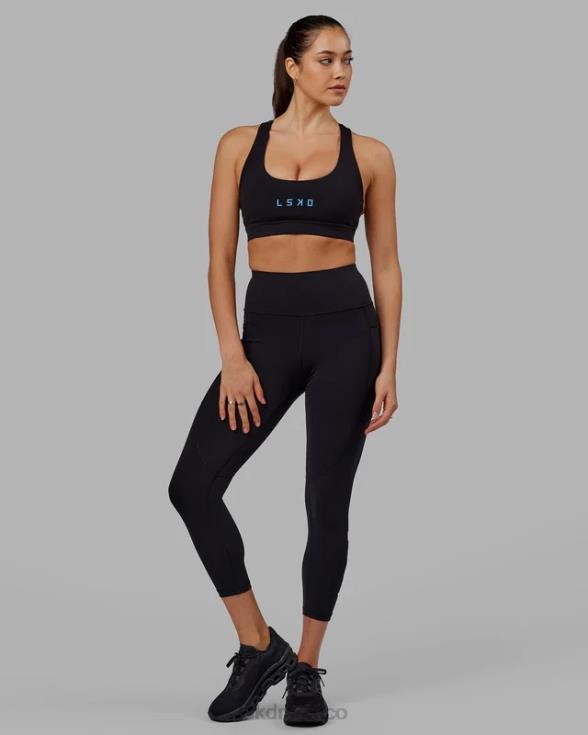 Legging rep 7/8 de largo - negro-azul celeste mujer LSKD VP42D592 vestir