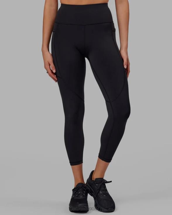 Legging rep 7/8 de largo - negro-magenta neón mujer LSKD VP42D601 vestir