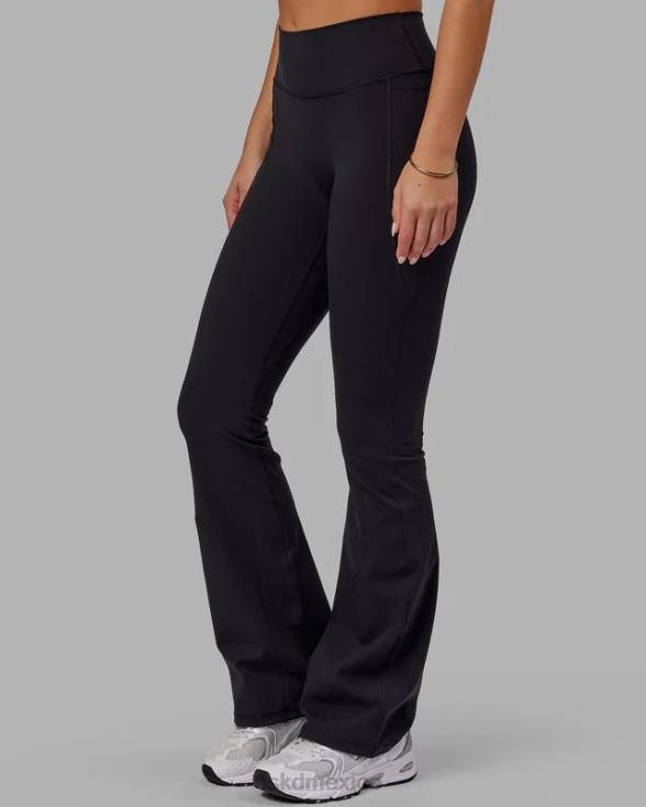 Leggings acampanados de uso diario con bolsillos - negro mujer LSKD VP42D659 vestir