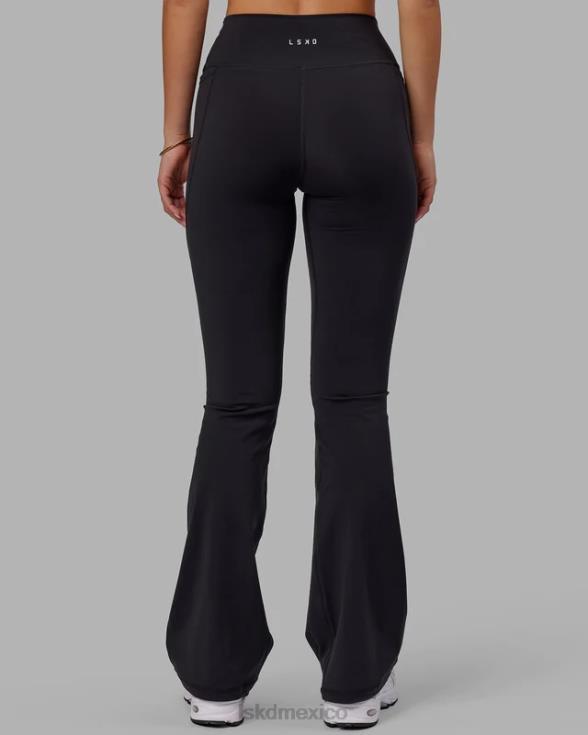 Leggings acampanados de uso diario con bolsillos - negro mujer LSKD VP42D659 vestir