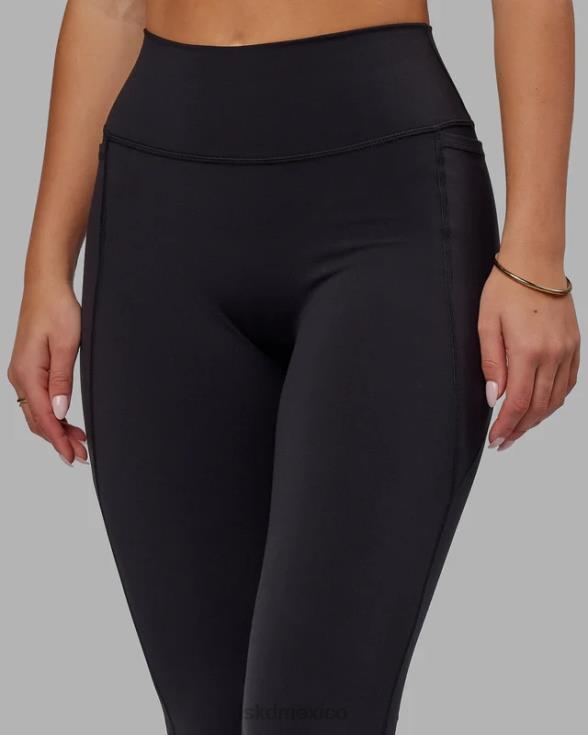 Leggings acampanados de uso diario con bolsillos - negro mujer LSKD VP42D659 vestir
