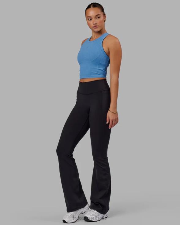 Leggings acampanados de uso diario con bolsillos - negro mujer LSKD VP42D659 vestir