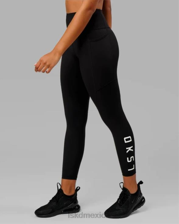 Leggings de repetición de 7/8 de longitud - negro-blanco mujer LSKD VP42D533 vestir