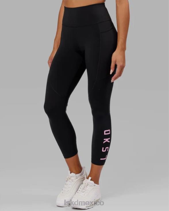 legging de 7/8 de longitud - glaseado negro-rosa mujer LSKD VP42D664 vestir