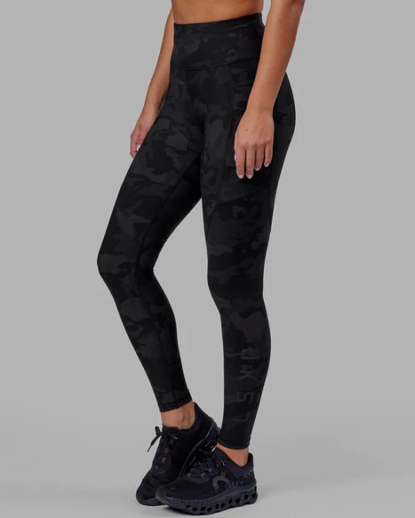 legging largo completo rep - camuflaje negro mujer LSKD VP42D553 vestir