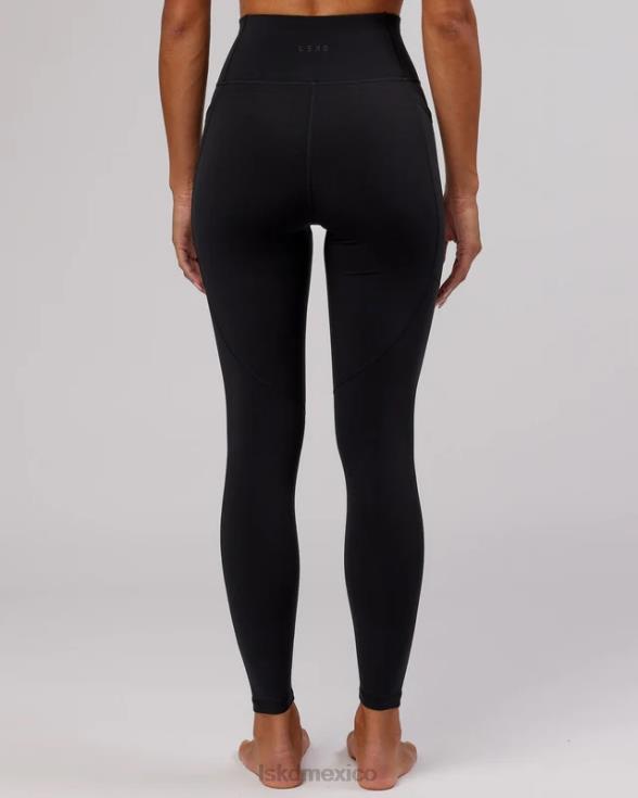 legging largo completo rep - negro-hiper verde azulado mujer LSKD VP42D551 vestir