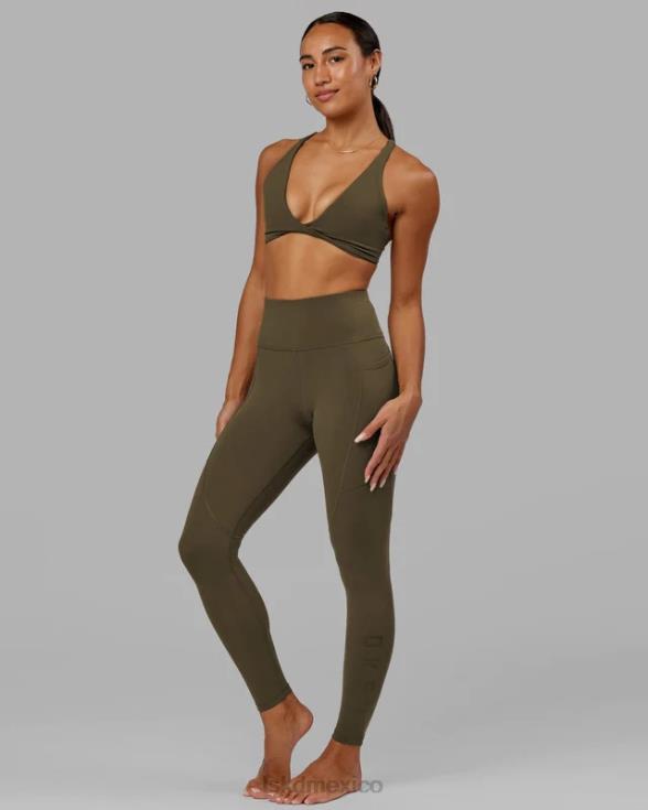 legging largo completo rep - verde militar mujer LSKD VP42D676 vestir