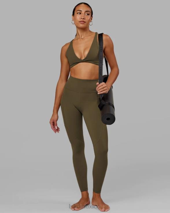 legging largo completo rep - verde militar mujer LSKD VP42D676 vestir