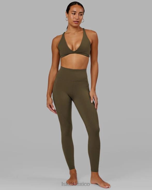 legging largo completo rep - verde militar mujer LSKD VP42D676 vestir