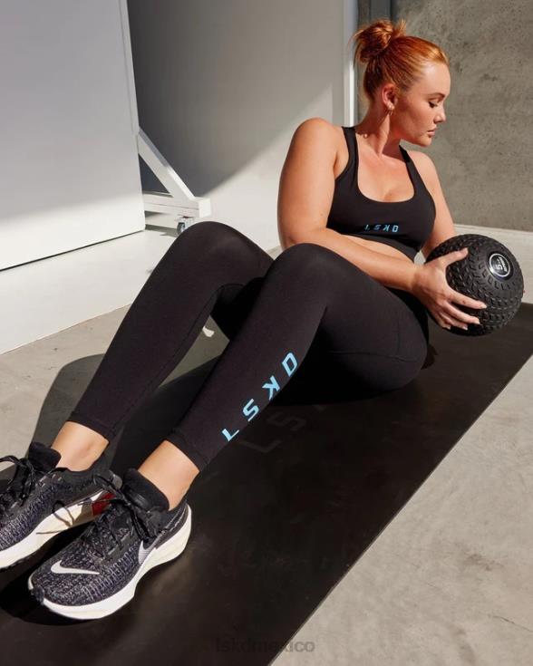 legging largo rep - negro-azul celeste mujer LSKD VP42D593 vestir