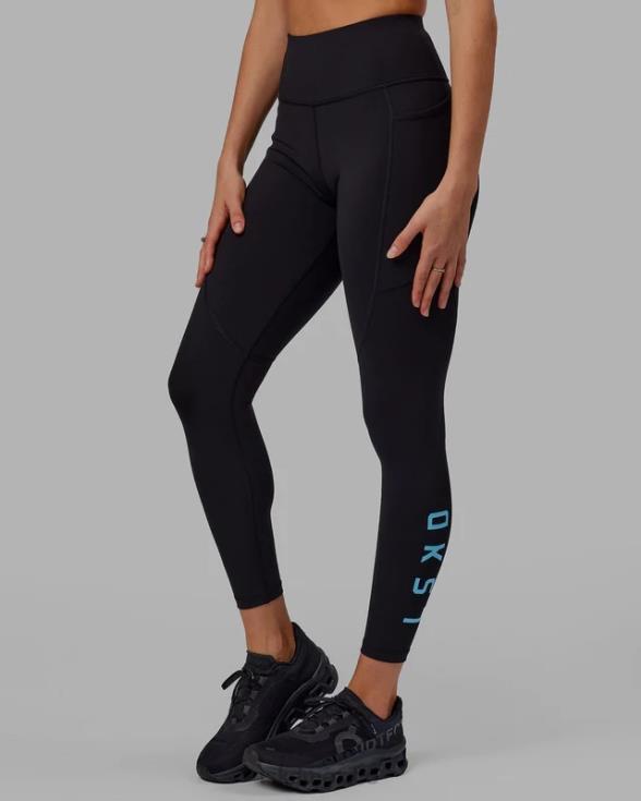 legging largo rep - negro-azul celeste mujer LSKD VP42D593 vestir