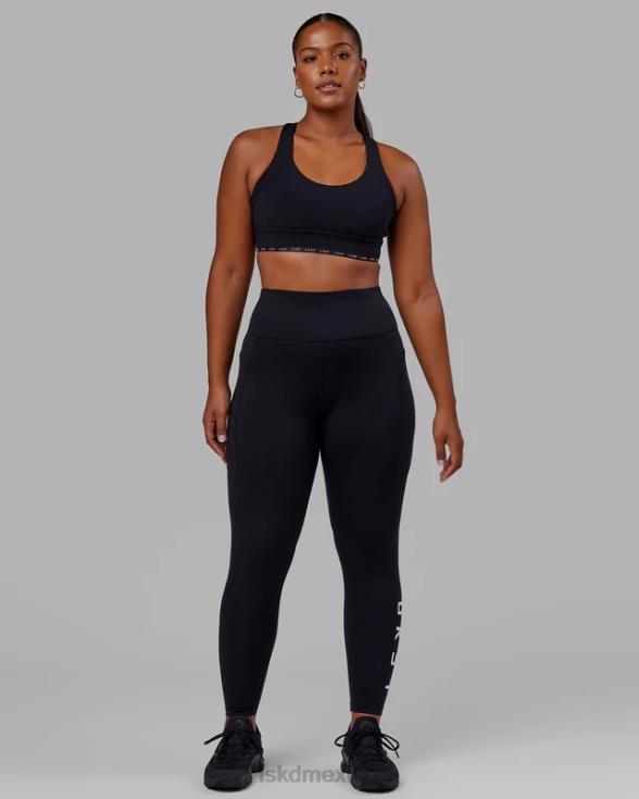 legging largo rep - negro-blanco mujer LSKD VP42D531 vestir