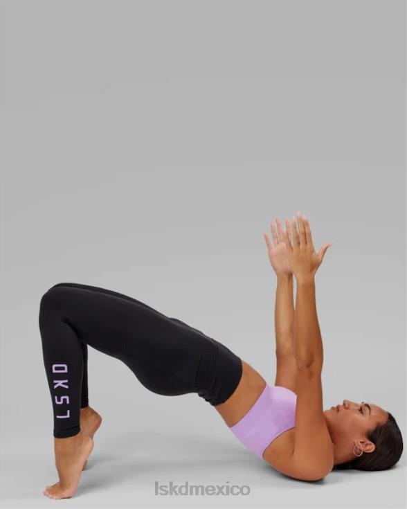 legging largo rep - negro-lila mujer LSKD VP42D645 vestir