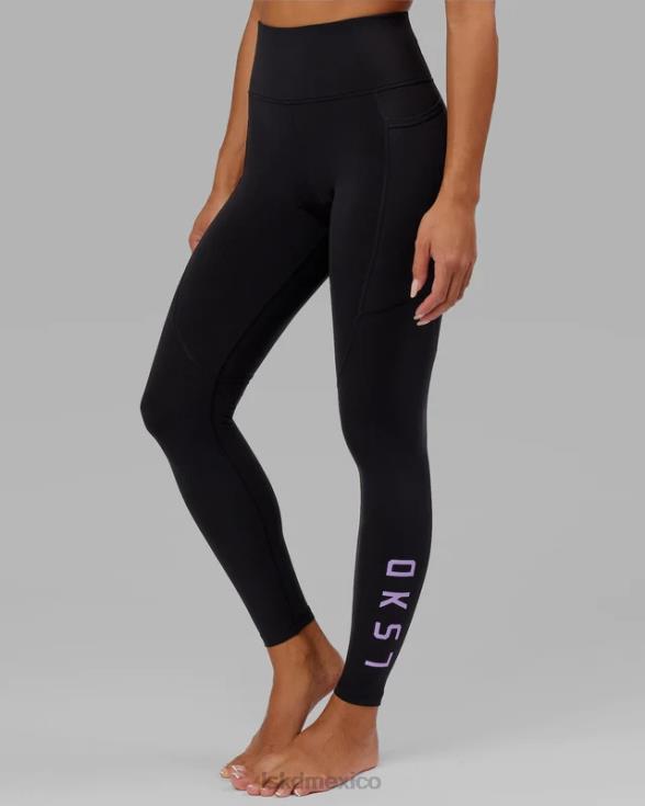 legging largo rep - negro-lila mujer LSKD VP42D645 vestir