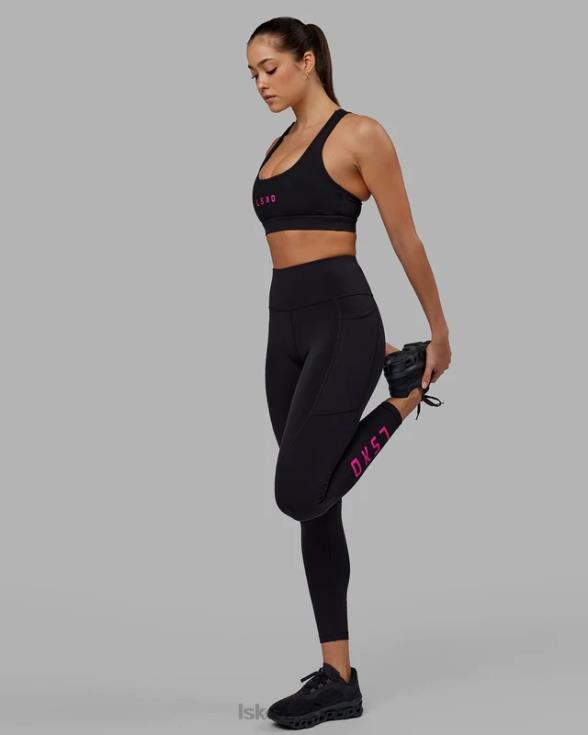 legging largo rep - negro-magenta neón mujer LSKD VP42D614 vestir