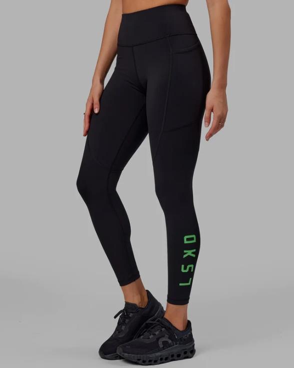 legging largo rep - negro-manzana menta mujer LSKD VP42D620 vestir
