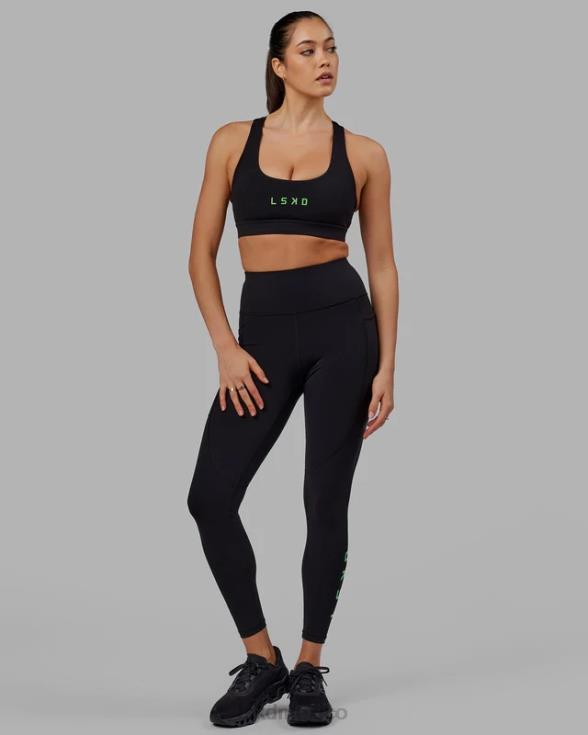 legging largo rep - negro-manzana menta mujer LSKD VP42D620 vestir