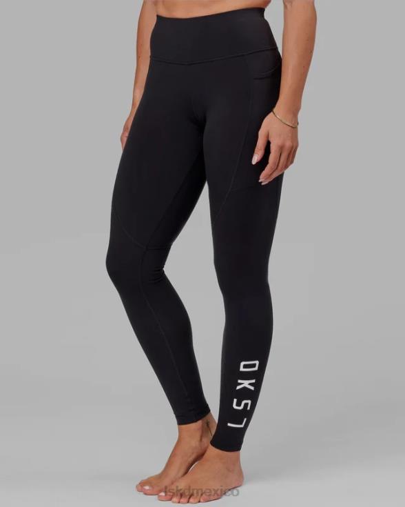 legging rep x-long - negro-blanco mujer LSKD VP42D651 vestir