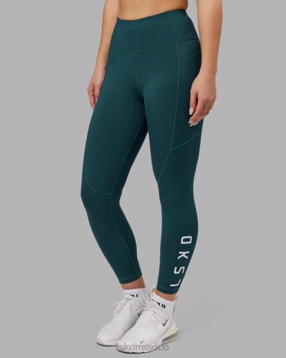 leggings de repetición de 7/8 de largo - verde azulado intenso mujer LSKD VP42D719 vestir