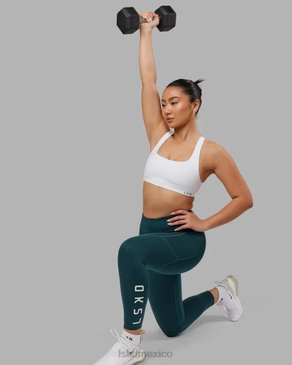 leggings de repetición de 7/8 de largo - verde azulado intenso mujer LSKD VP42D719 vestir