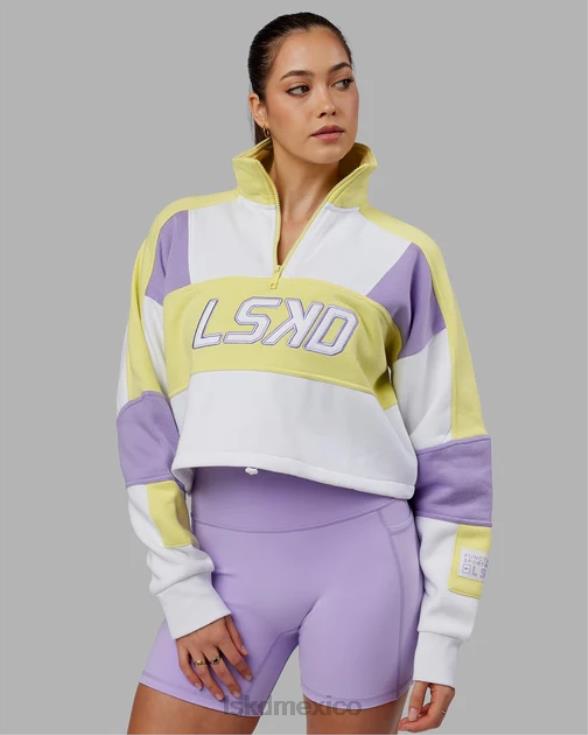 Jersey Slam con cremallera 1/4 - amarillo-morado mujer LSKD VP42D390 vestir