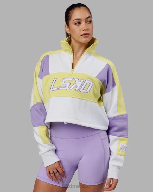 Jersey Slam con cremallera 1/4 - amarillo-morado mujer LSKD VP42D390 vestir