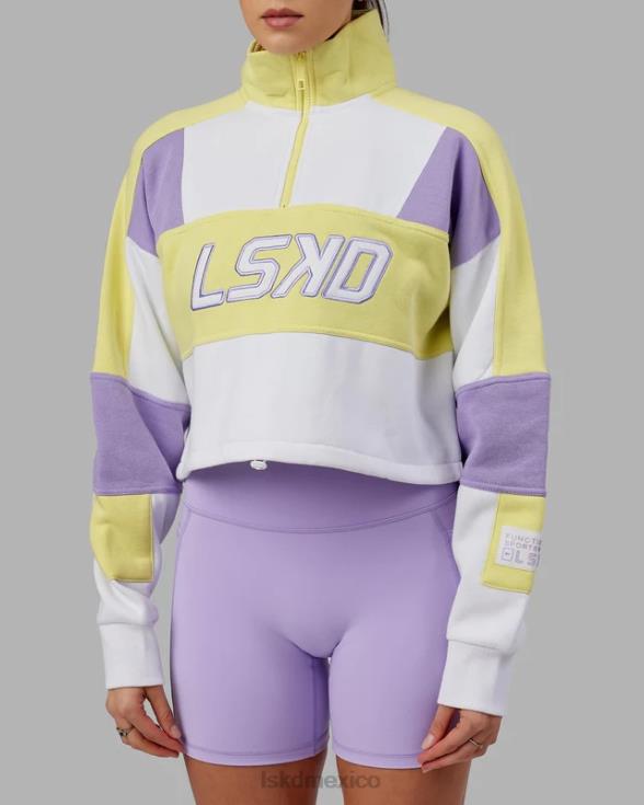 Jersey Slam con cremallera 1/4 - amarillo-morado mujer LSKD VP42D390 vestir