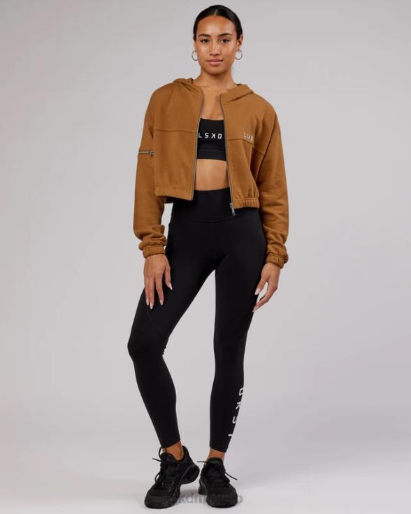 Sudadera con capucha y cremallera Bridge - camel mujer LSKD VP42D419 vestir