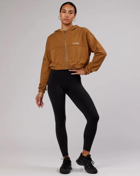 Sudadera con capucha y cremallera Bridge - camel mujer LSKD VP42D419 vestir