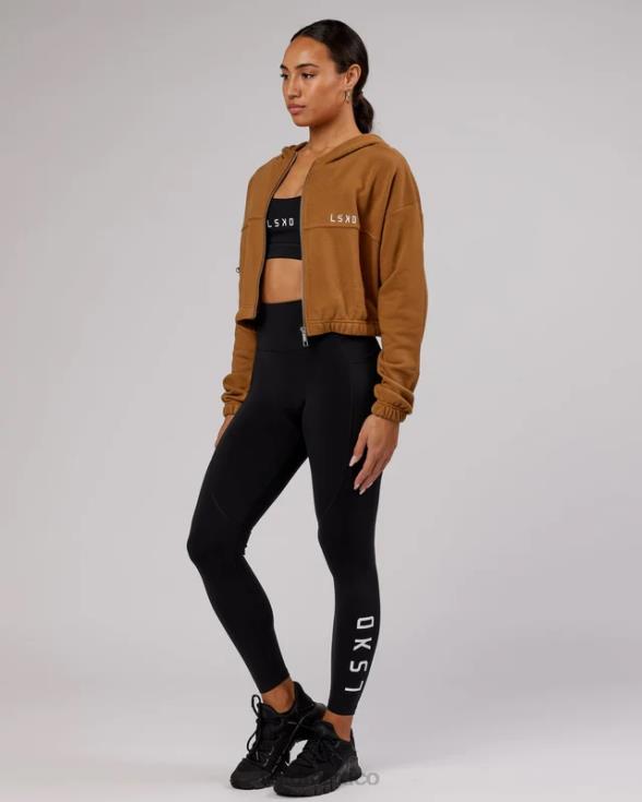 Sudadera con capucha y cremallera Bridge - camel mujer LSKD VP42D419 vestir