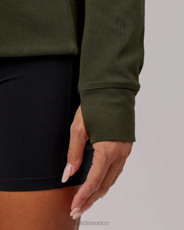 Sudadera con capucha y cremallera de forro polar forjado de atleta - noche del bosque mujer LSKD VP42D348 vestir