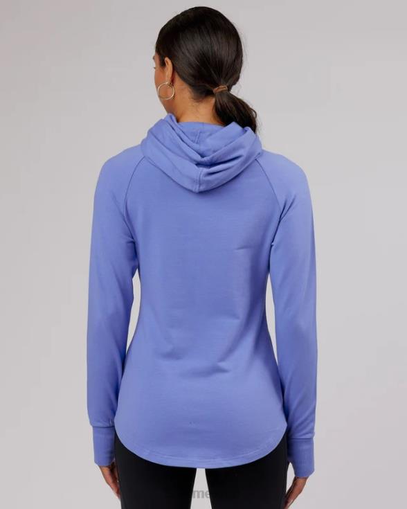 Sudadera con capucha y cremallera pb - azul aciano mujer LSKD VP42D403 vestir