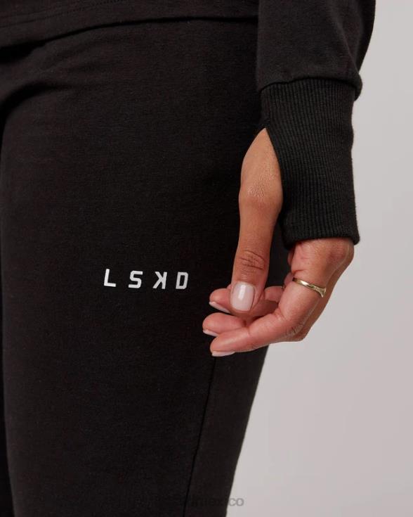 Sudadera con capucha y cremallera pb - tono negro mujer LSKD VP42D359 vestir