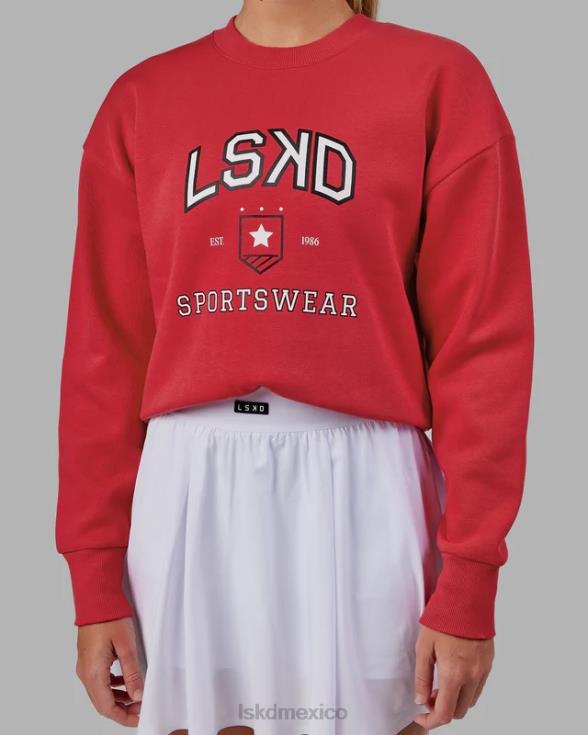 departamento de deportes suéter corto - escarlata mujer LSKD VP42D387 vestir