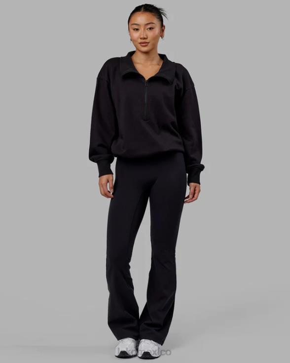 suéter con cremallera de 1/4 - negro mujer LSKD VP42D342 vestir