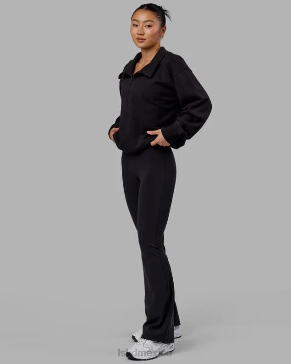 suéter con cremallera de 1/4 - negro mujer LSKD VP42D342 vestir