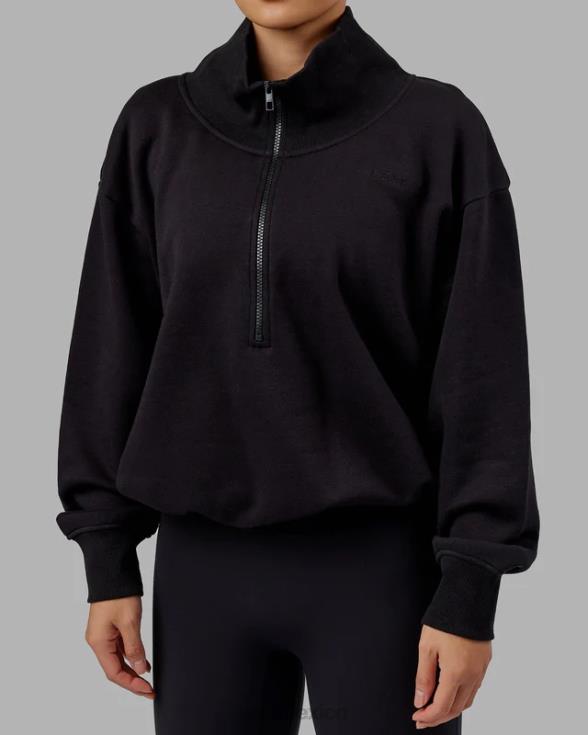suéter con cremallera de 1/4 - negro mujer LSKD VP42D342 vestir