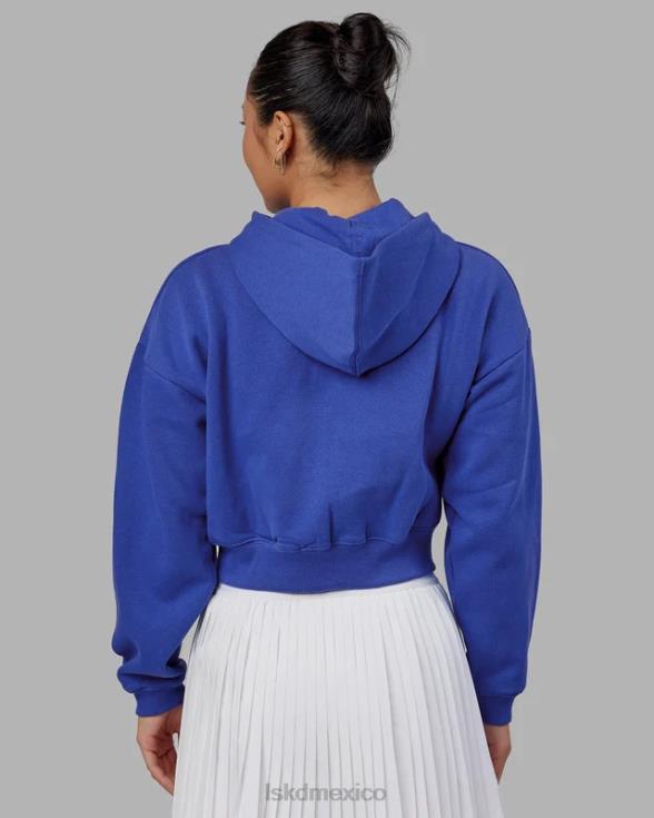 sudadera con capucha corta guild - power cobalt-white mujer LSKD VP42D379 vestir