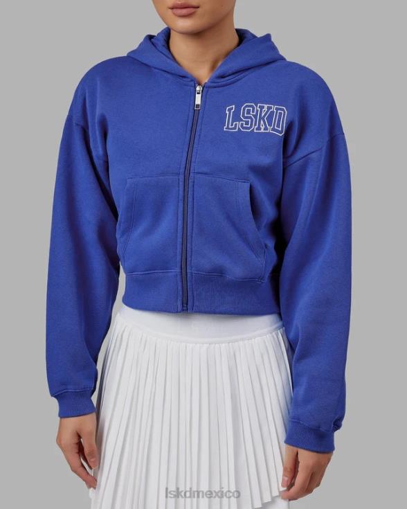 sudadera con capucha corta guild - power cobalt-white mujer LSKD VP42D379 vestir