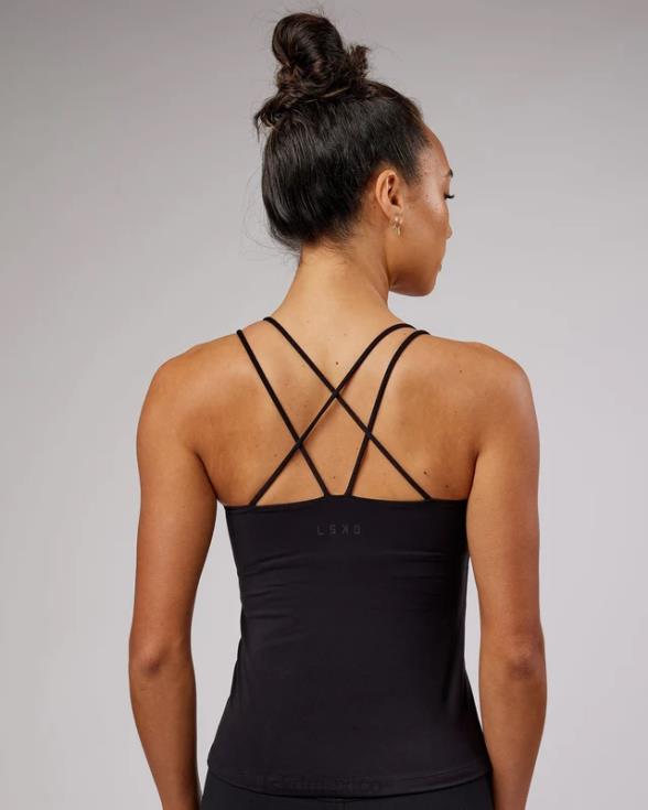 Camiseta sin mangas con estante invertido - negro mujer LSKD VP42D187 vestir