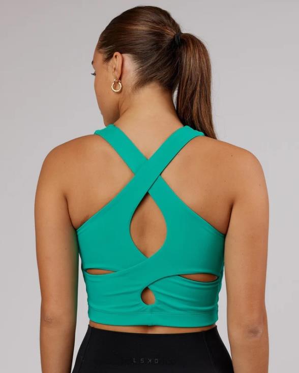 Camiseta sin mangas con sujetador de estante Status Active - Hyper Teal mujer LSKD VP42D185 vestir