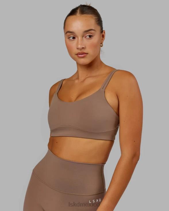 Sujetador deportivo con estructura - taupe profundo mujer LSKD VP42D51 vestir