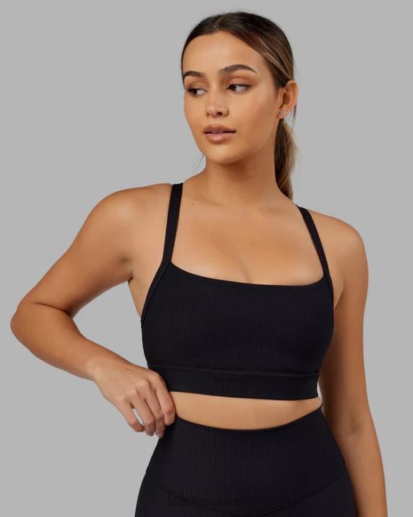 Sujetador deportivo de canalé Momentum - negro mujer LSKD VP42D13 vestir