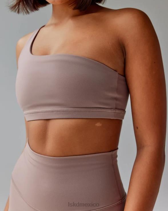 Sujetador deportivo flexible - taupe profundo mujer LSKD VP42D76 vestir