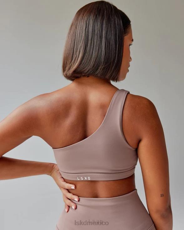 Sujetador deportivo flexible - taupe profundo mujer LSKD VP42D76 vestir