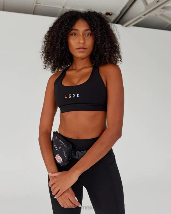 Sujetador deportivo rep con logo pequeño - Pride-Black mujer LSKD VP42D16 vestir