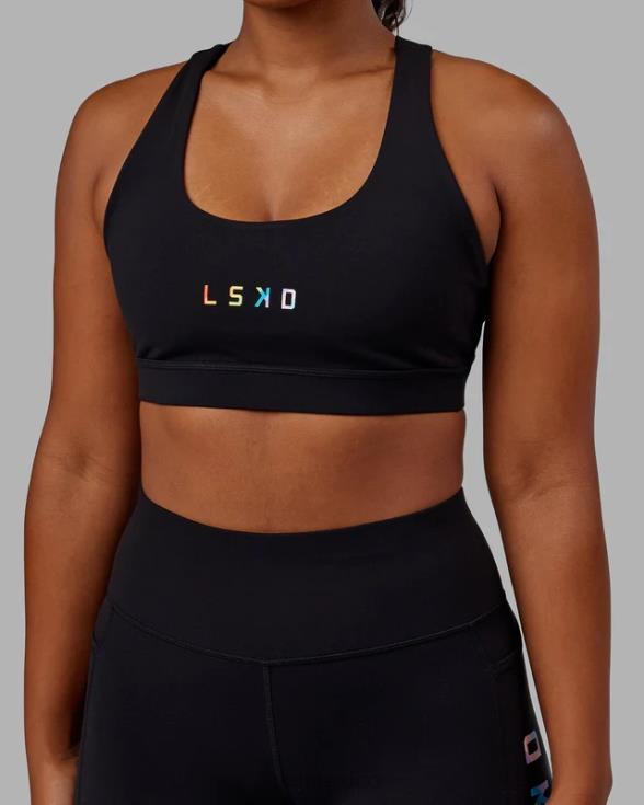 Sujetador deportivo rep con logo pequeño - Pride-Black mujer LSKD VP42D16 vestir