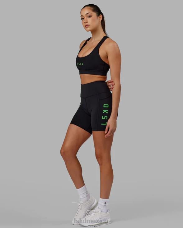 Sujetador deportivo rep con logo pequeño - black-applemint mujer LSKD VP42D33 vestir