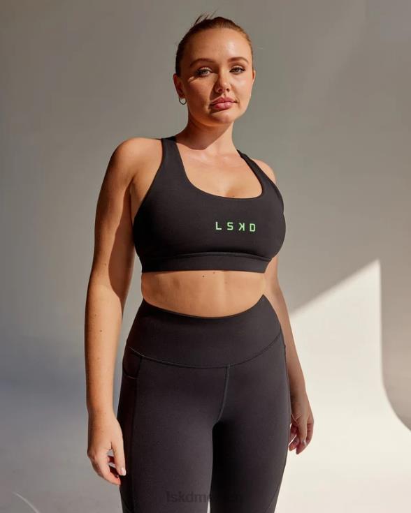 Sujetador deportivo rep con logo pequeño - black-applemint mujer LSKD VP42D33 vestir