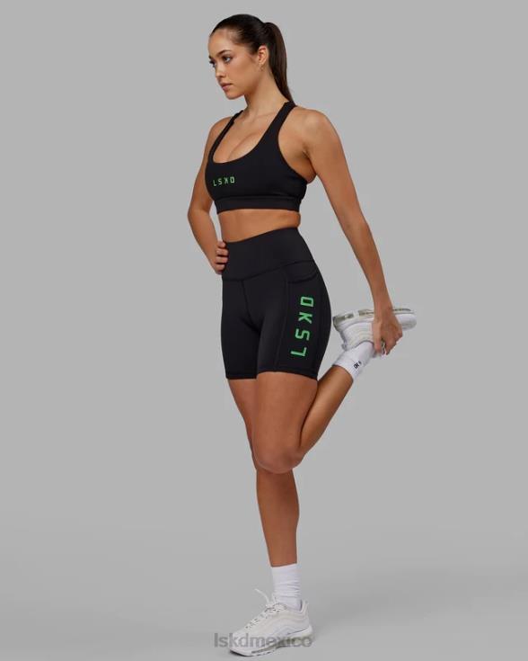 Sujetador deportivo rep con logo pequeño - black-applemint mujer LSKD VP42D33 vestir